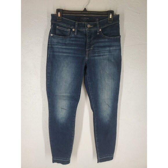 Lucky Brand Ava Mid Rise Skinny Ankle Jeans Dark Wash Stretch Size 6 Or 28 - Picture 1 of 7